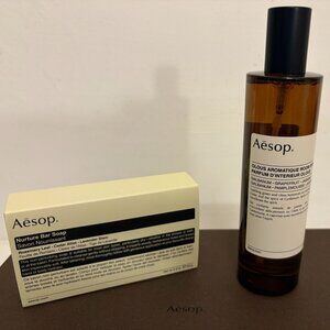 NEW Aesop Nurture Bar Soap + Olous Aromatique Room Spray